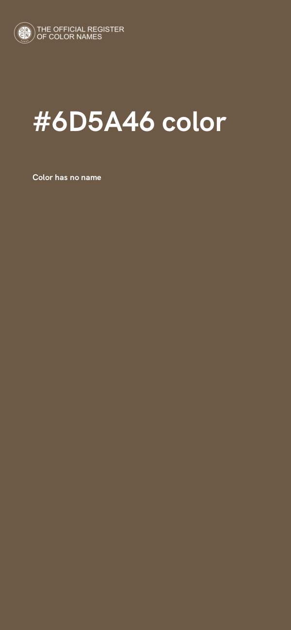 #6D5A46 color image