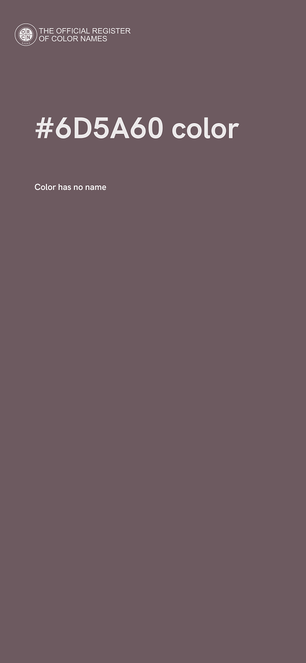 #6D5A60 color image