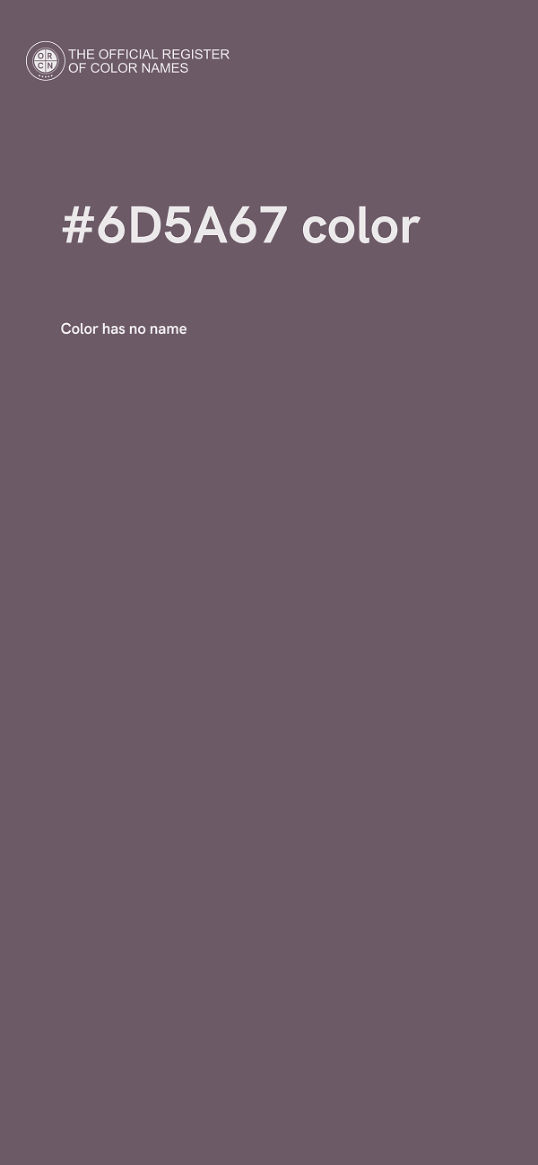 #6D5A67 color image