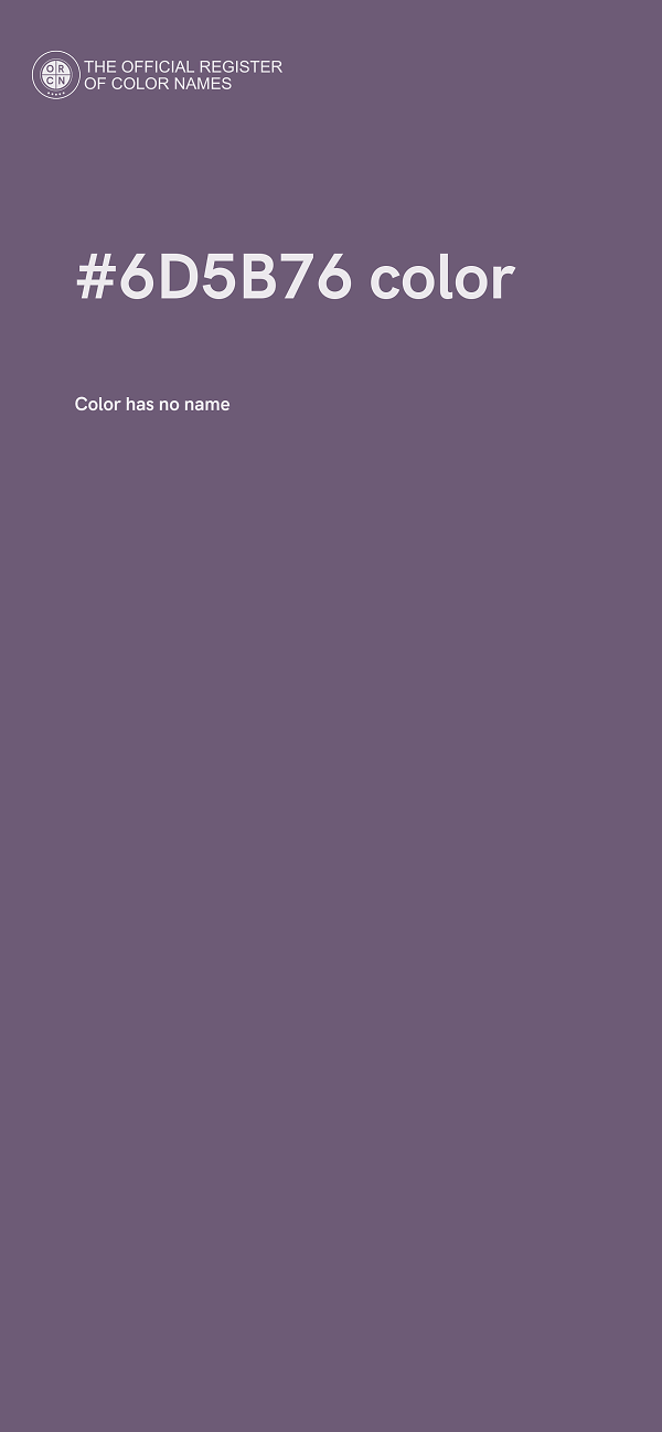 #6D5B76 color image