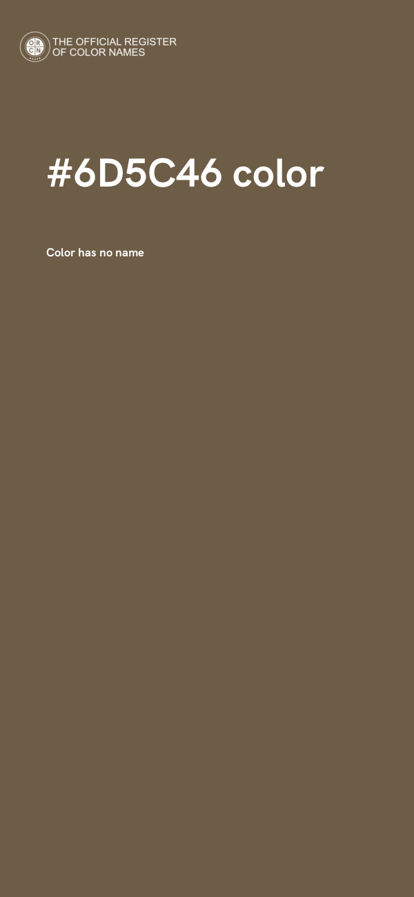 #6D5C46 color image