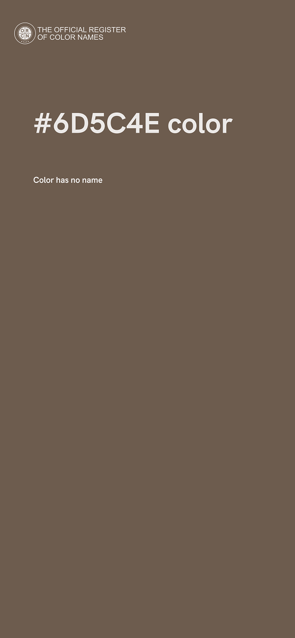 #6D5C4E color image