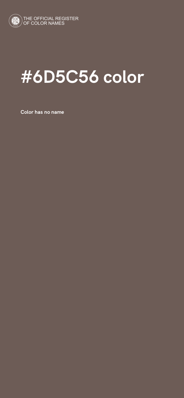 #6D5C56 color image