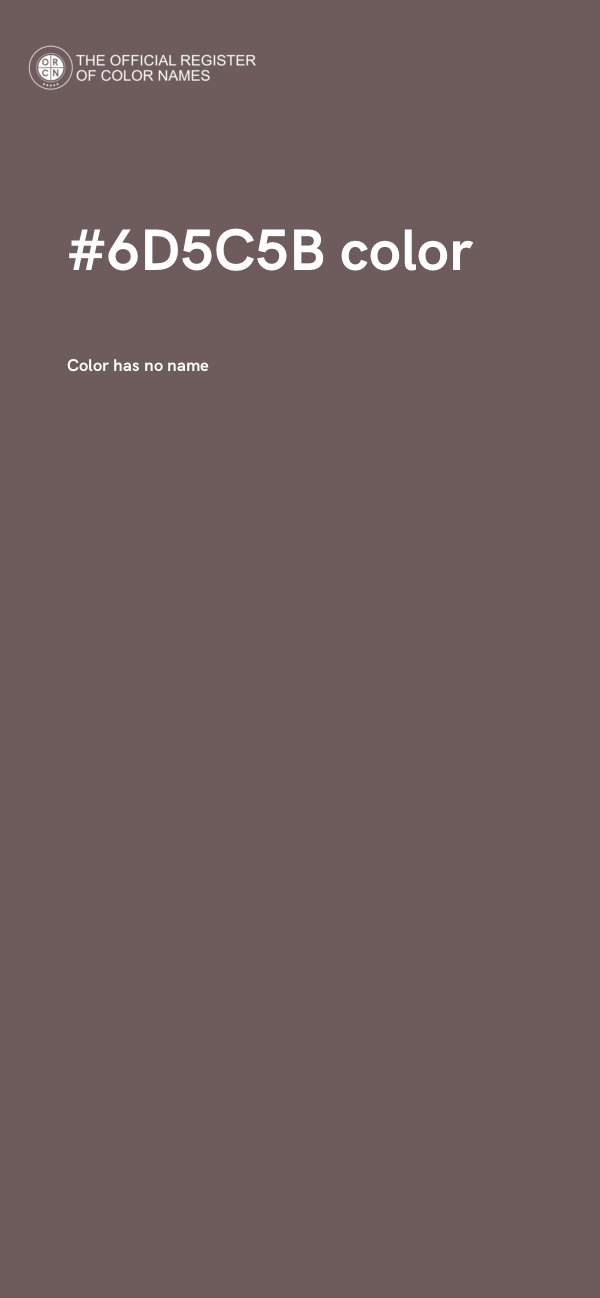 #6D5C5B color image