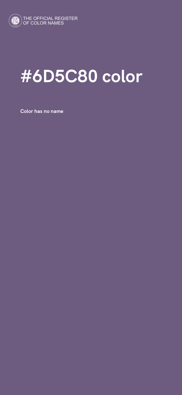 #6D5C80 color image