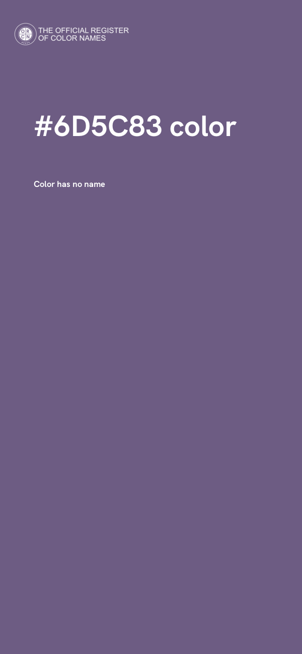 #6D5C83 color image