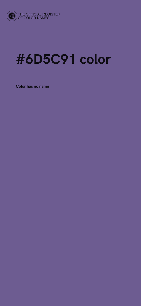 #6D5C91 color image