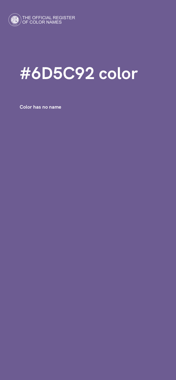 #6D5C92 color image