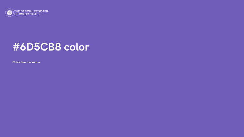 #6D5CB8 color image