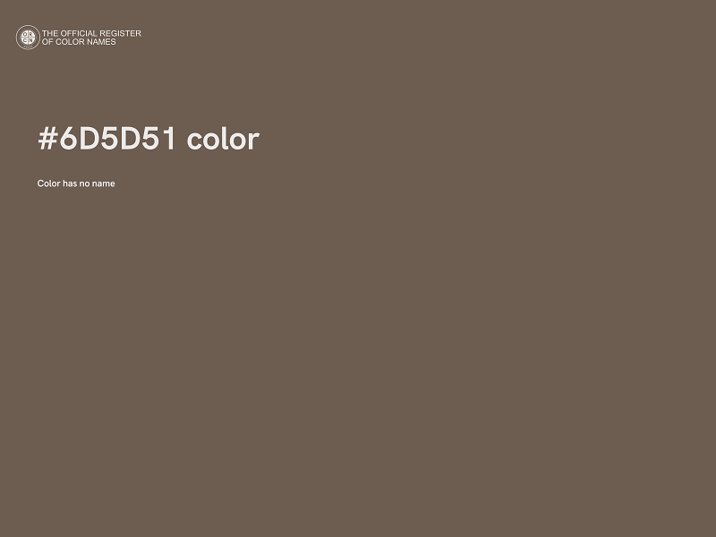 #6D5D51 color image
