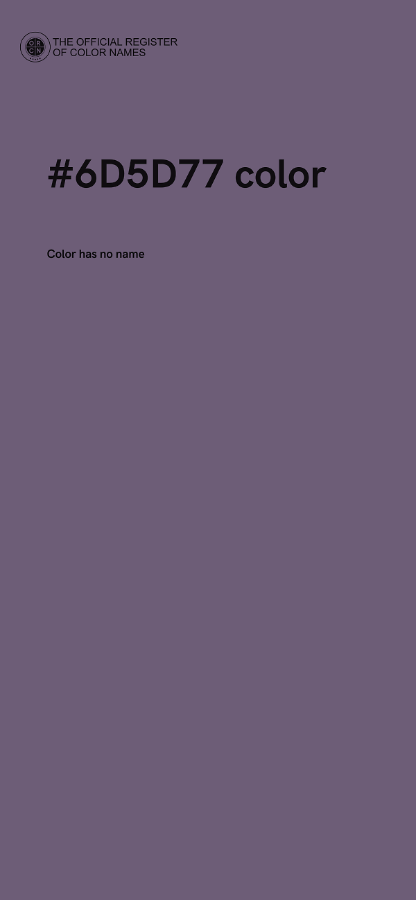 #6D5D77 color image