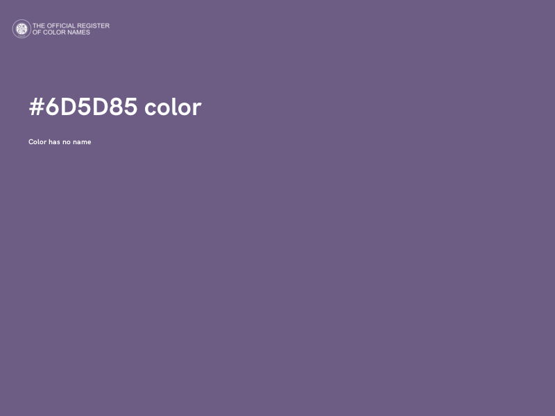 #6D5D85 color image
