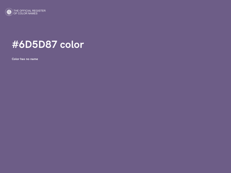 #6D5D87 color image