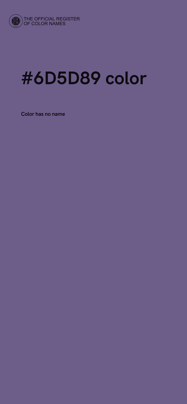 #6D5D89 color image