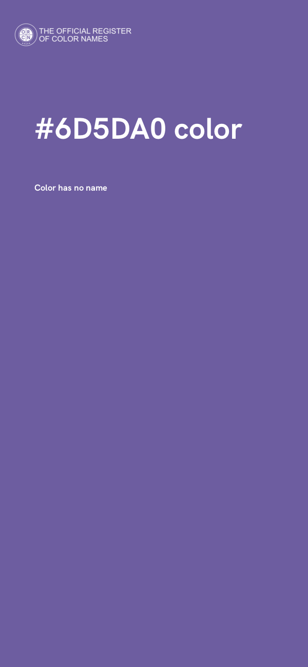#6D5DA0 color image