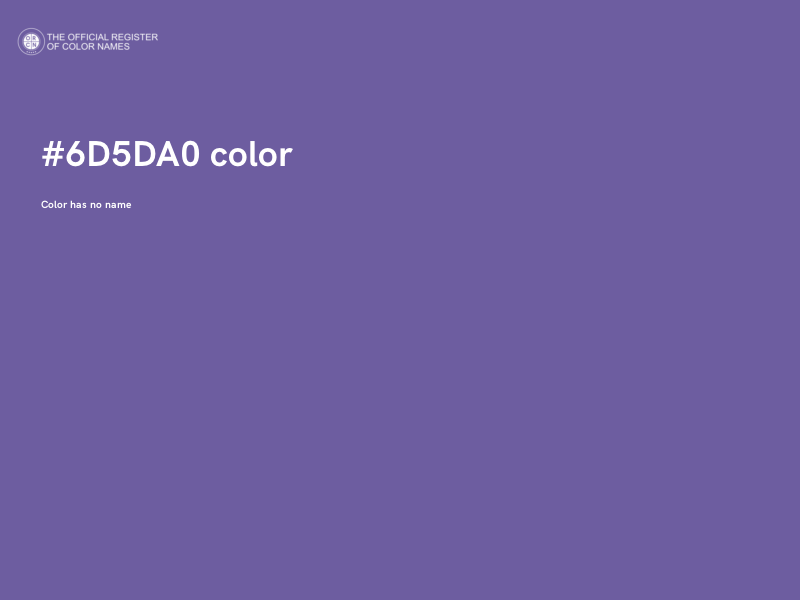 #6D5DA0 color image