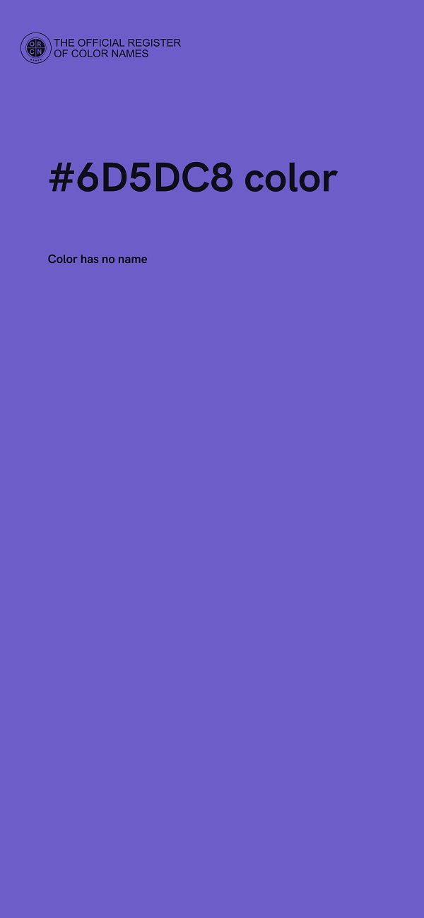 #6D5DC8 color image
