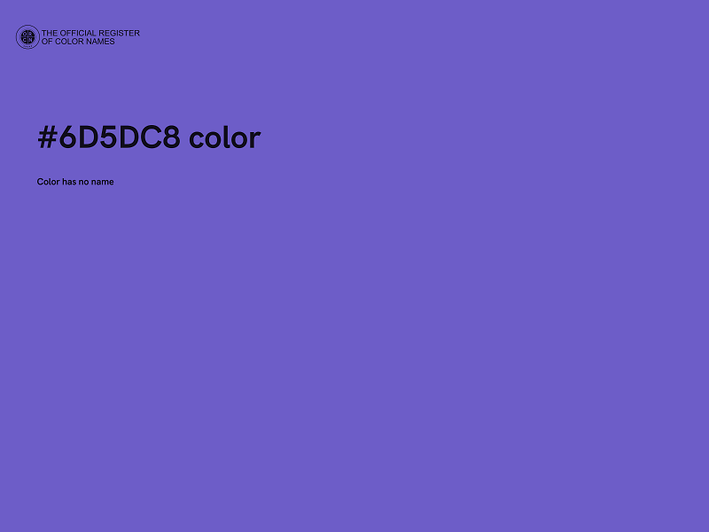 #6D5DC8 color image
