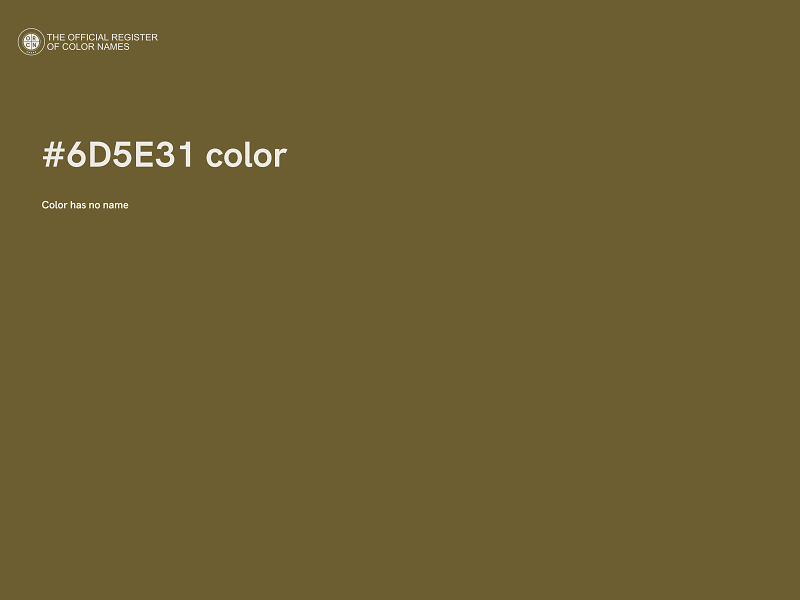 #6D5E31 color image