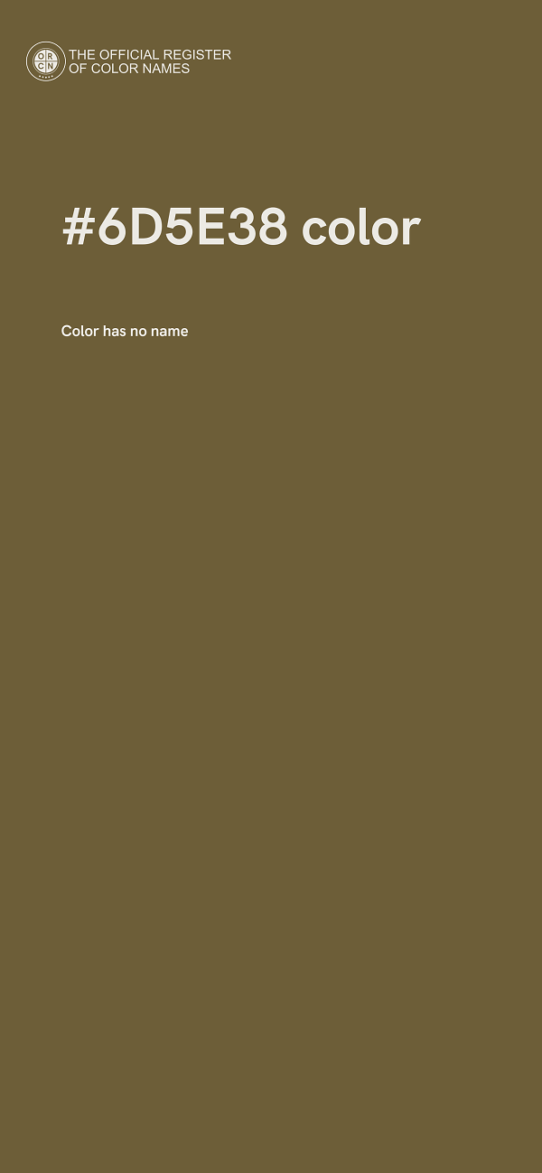 #6D5E38 color image