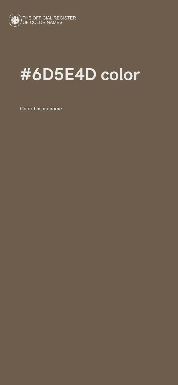 #6D5E4D color image