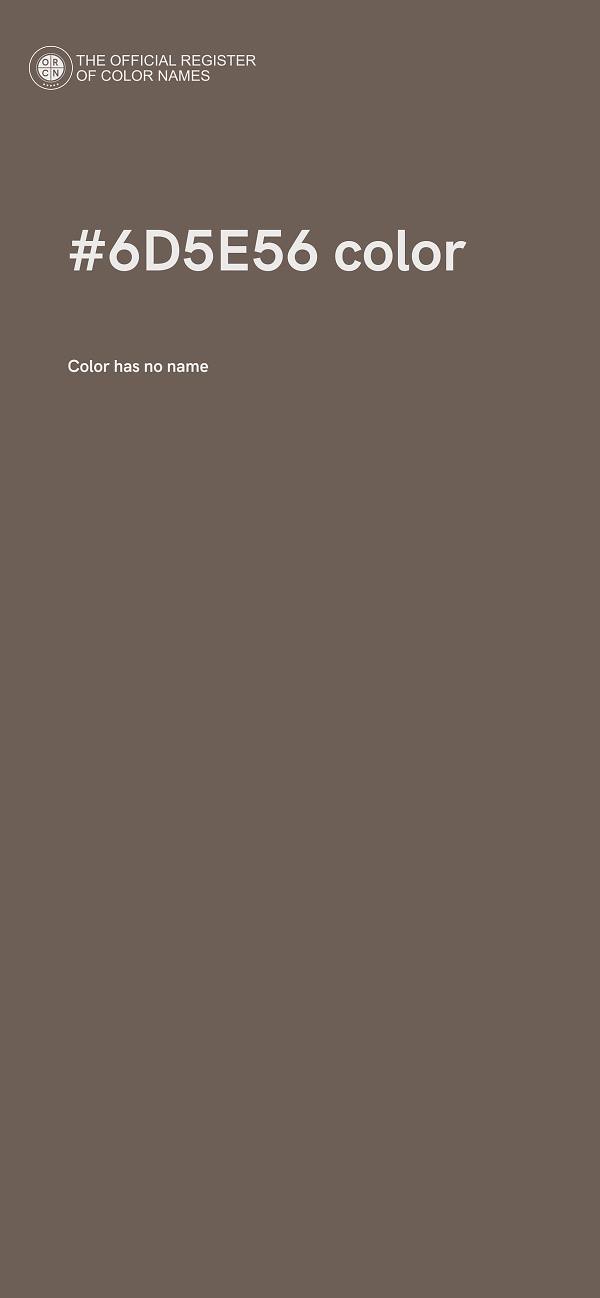 #6D5E56 color image
