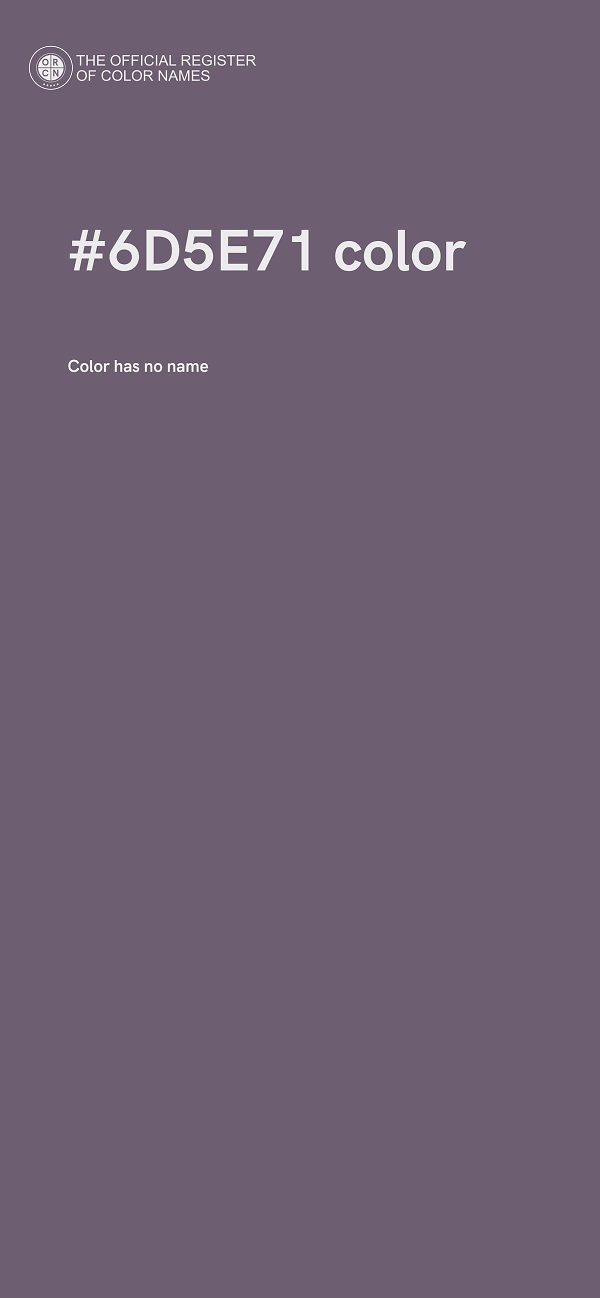 #6D5E71 color image