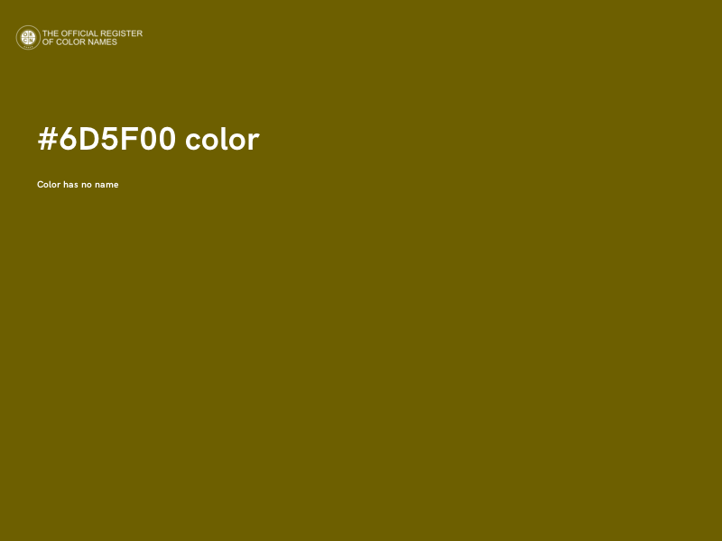 #6D5F00 color image