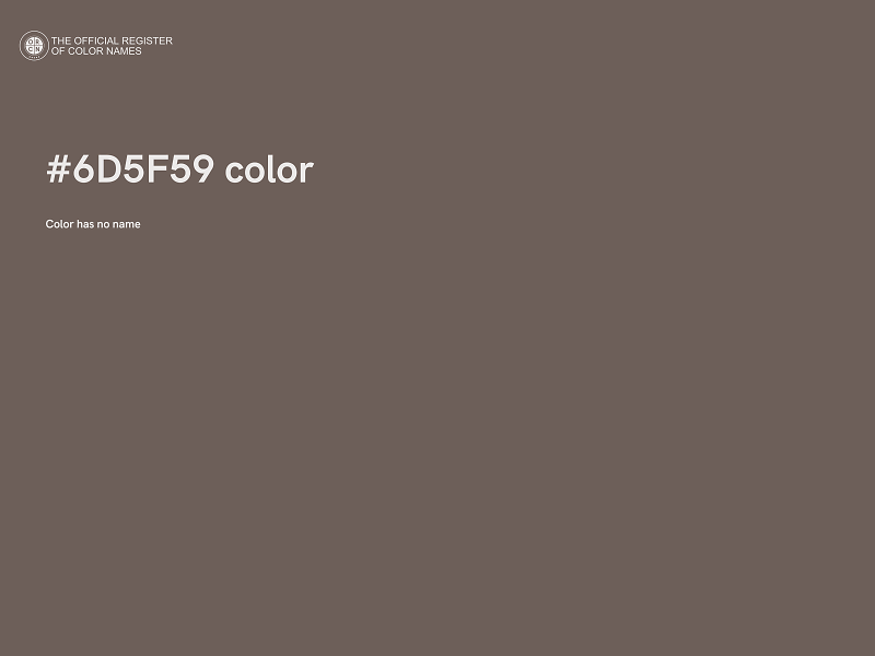 #6D5F59 color image