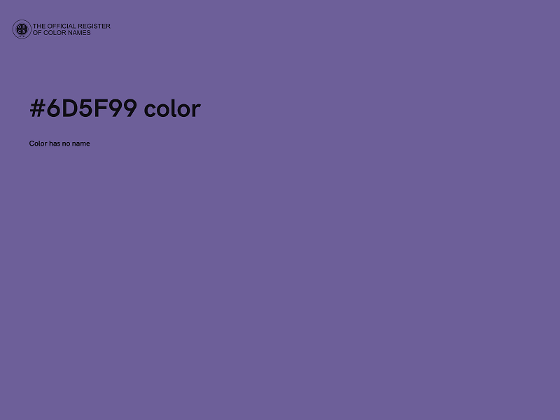 #6D5F99 color image