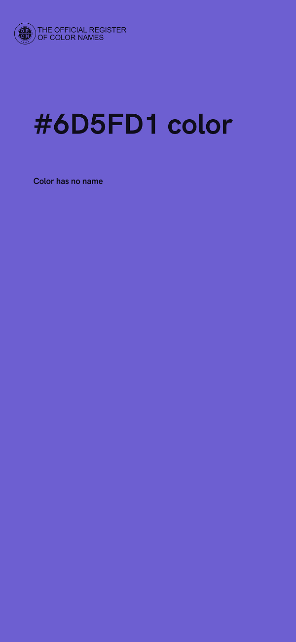 #6D5FD1 color image