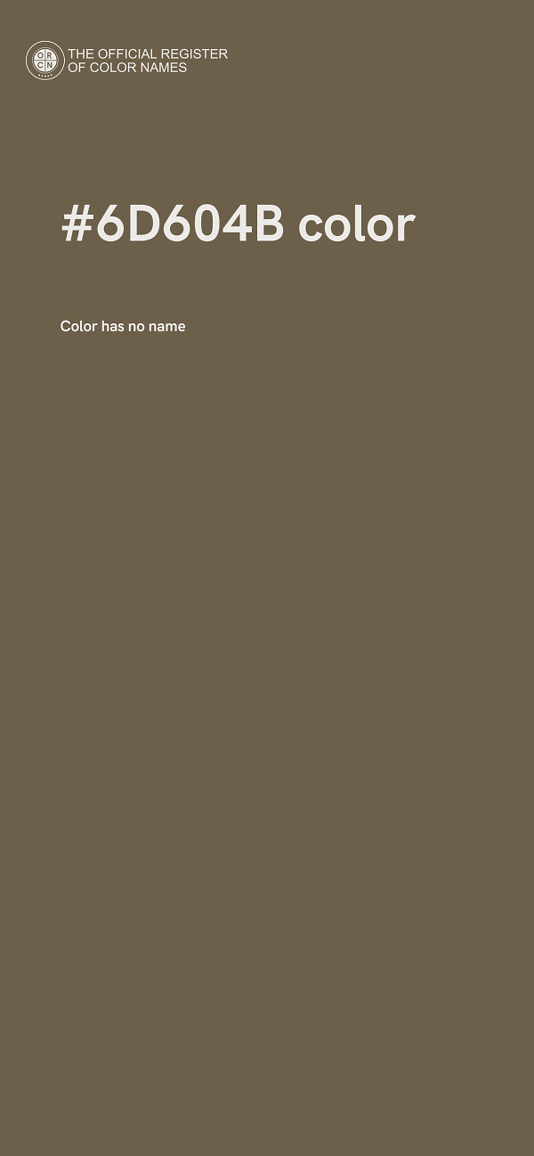 #6D604B color image