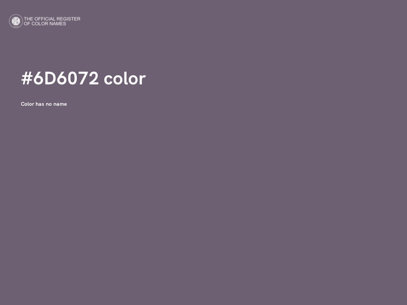 #6D6072 color image
