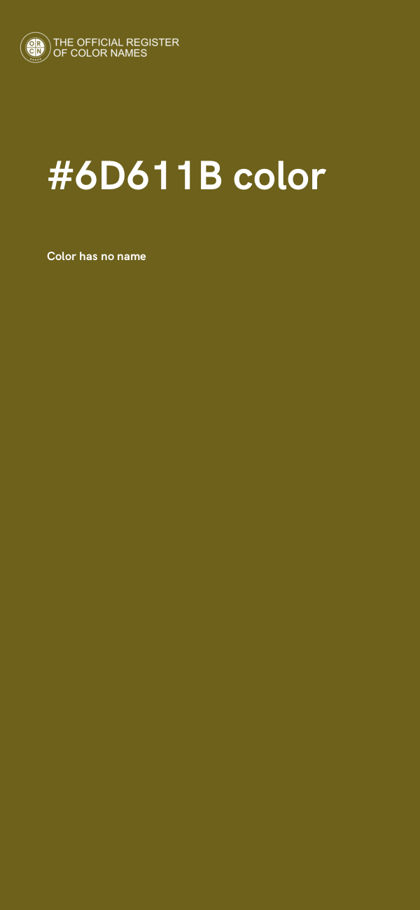 #6D611B color image