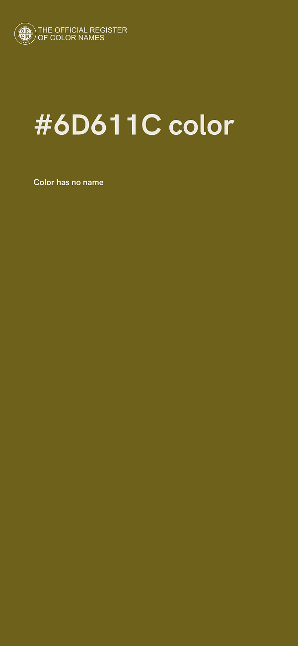 #6D611C color image