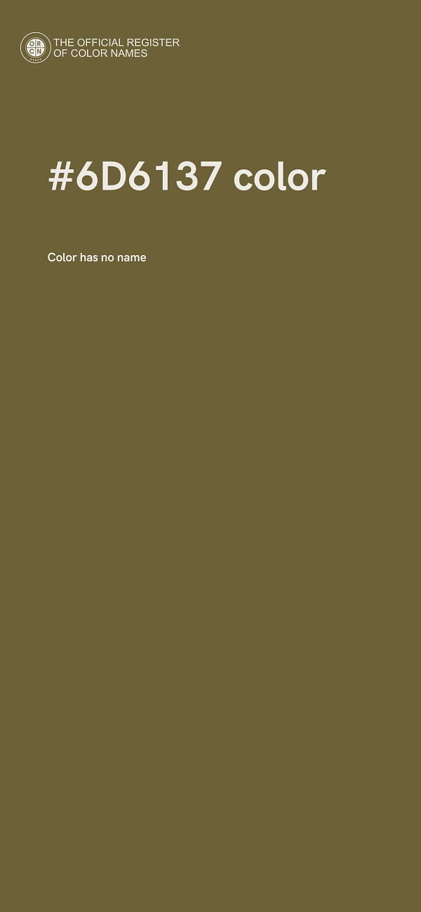 #6D6137 color image