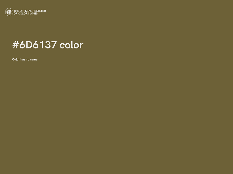 #6D6137 color image
