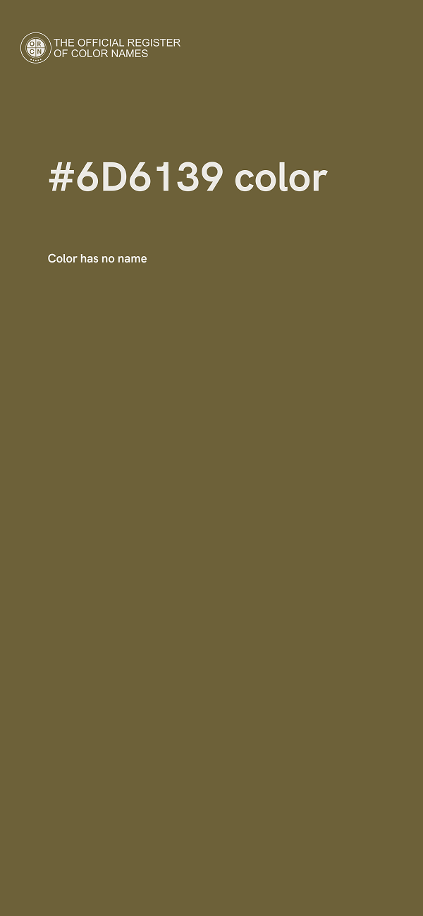 #6D6139 color image