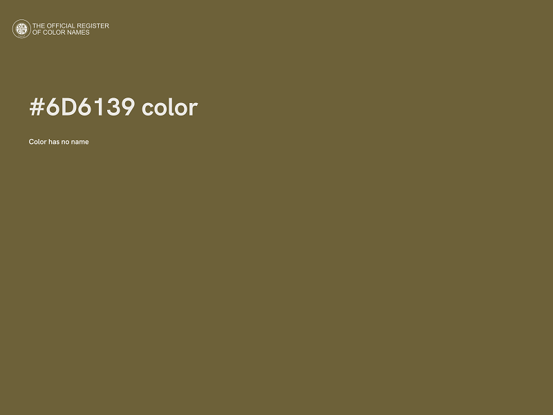 #6D6139 color image