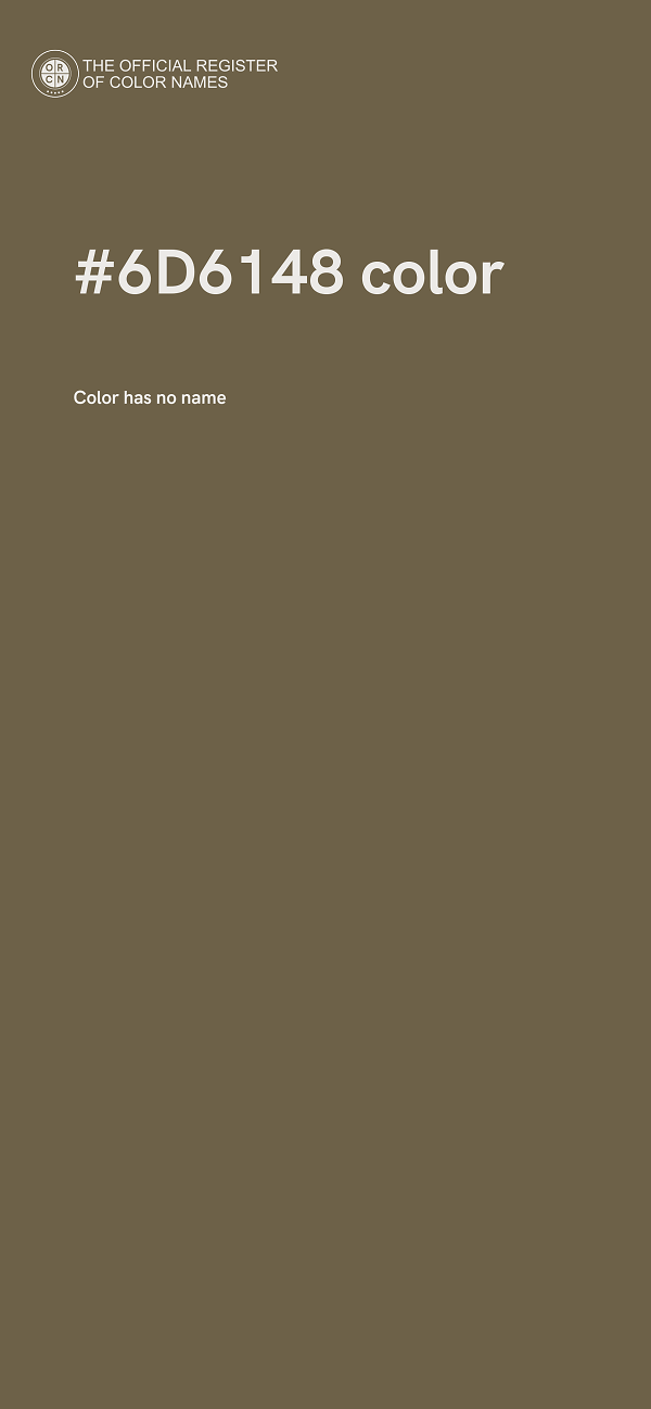 #6D6148 color image
