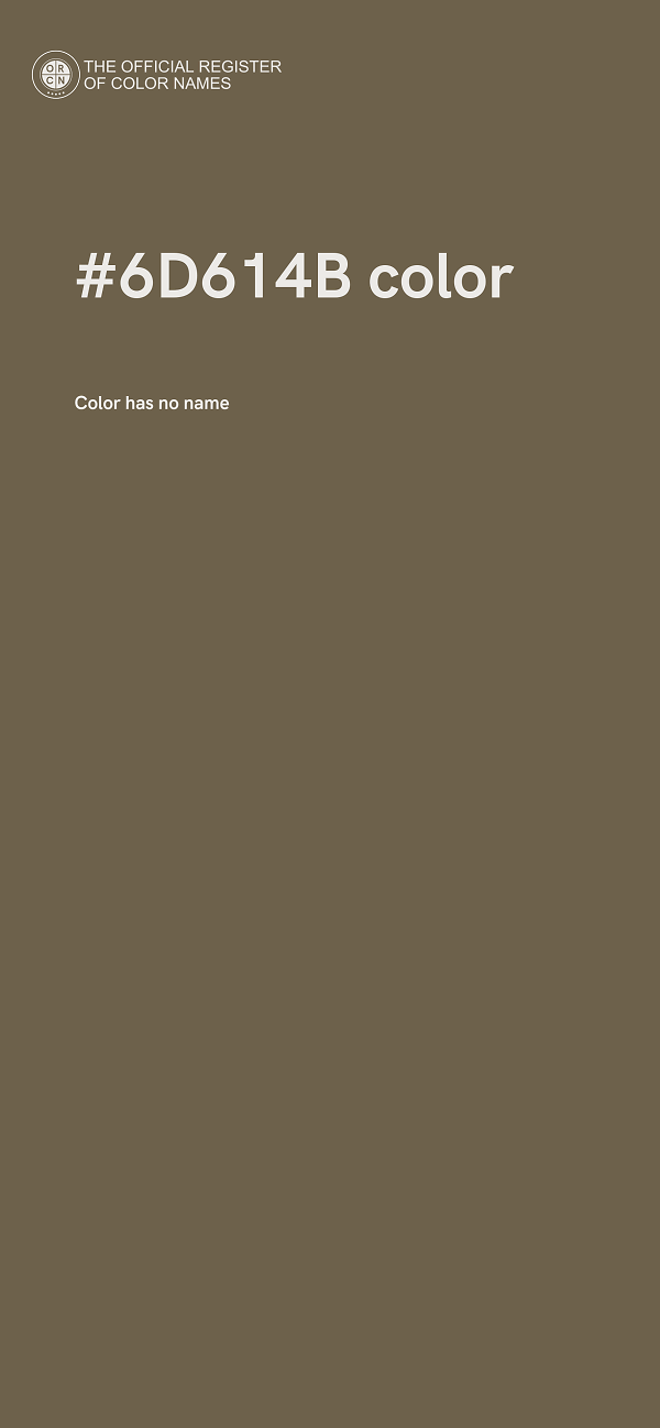 #6D614B color image