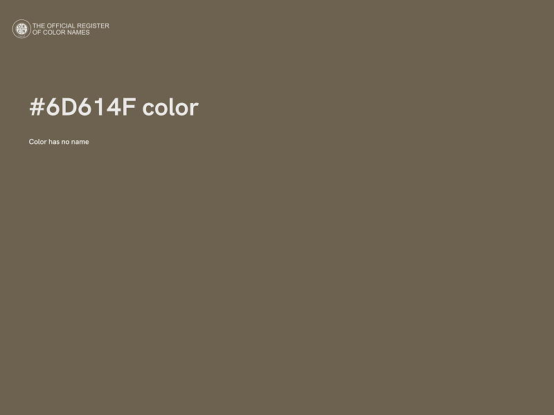#6D614F color image