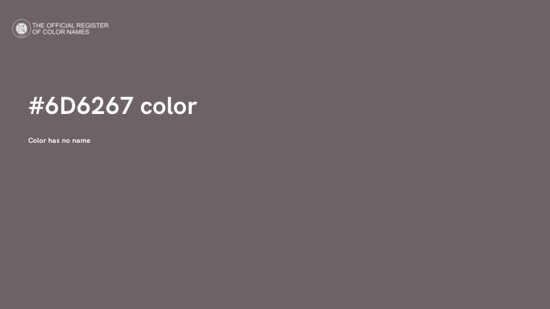 #6D6267 color image