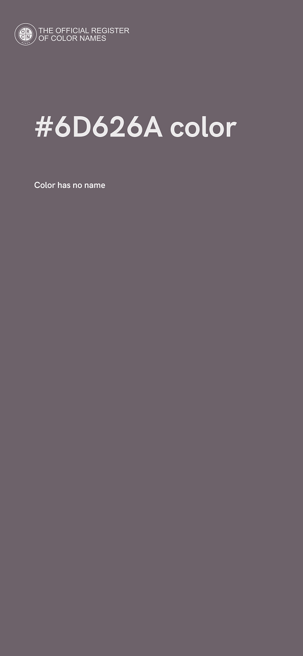 #6D626A color image
