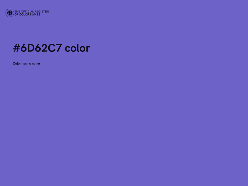 #6D62C7 color image