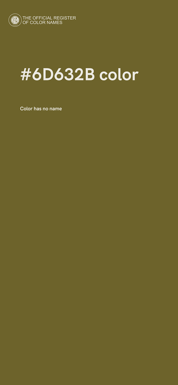 #6D632B color image