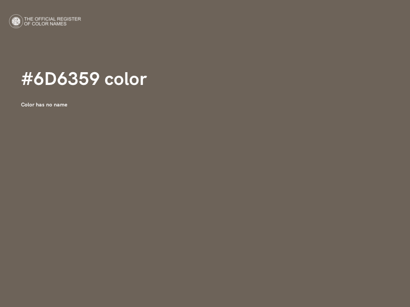 #6D6359 color image