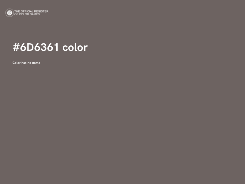 #6D6361 color image