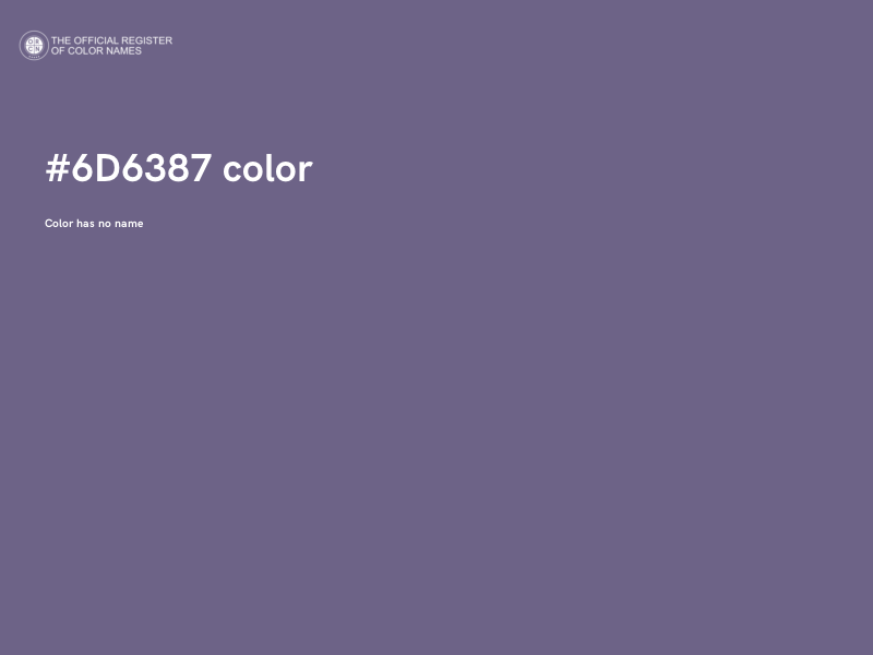 #6D6387 color image