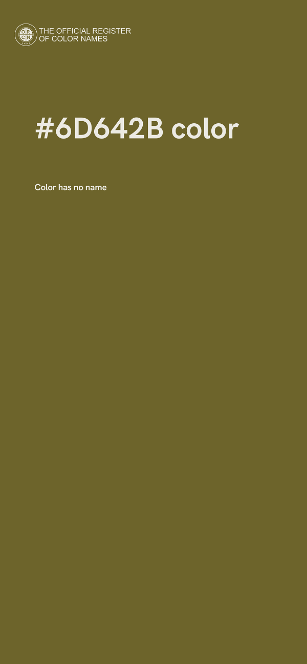 #6D642B color image